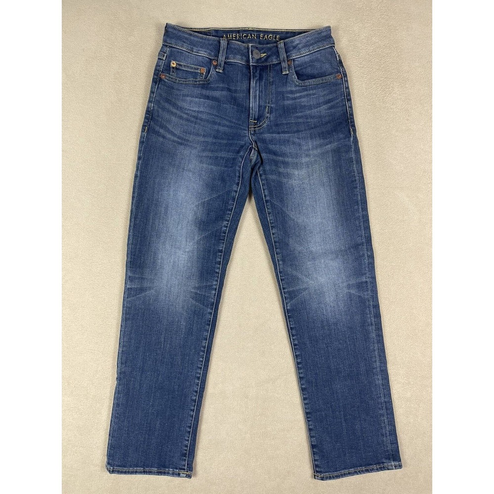 American Eagle Flex Jeans Mens 26x28 Straight Leg Stretch Low Rise Regular‎ Fit